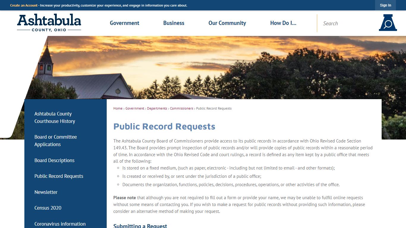 Public Record Requests | Ashtabula County, OH - Official Website